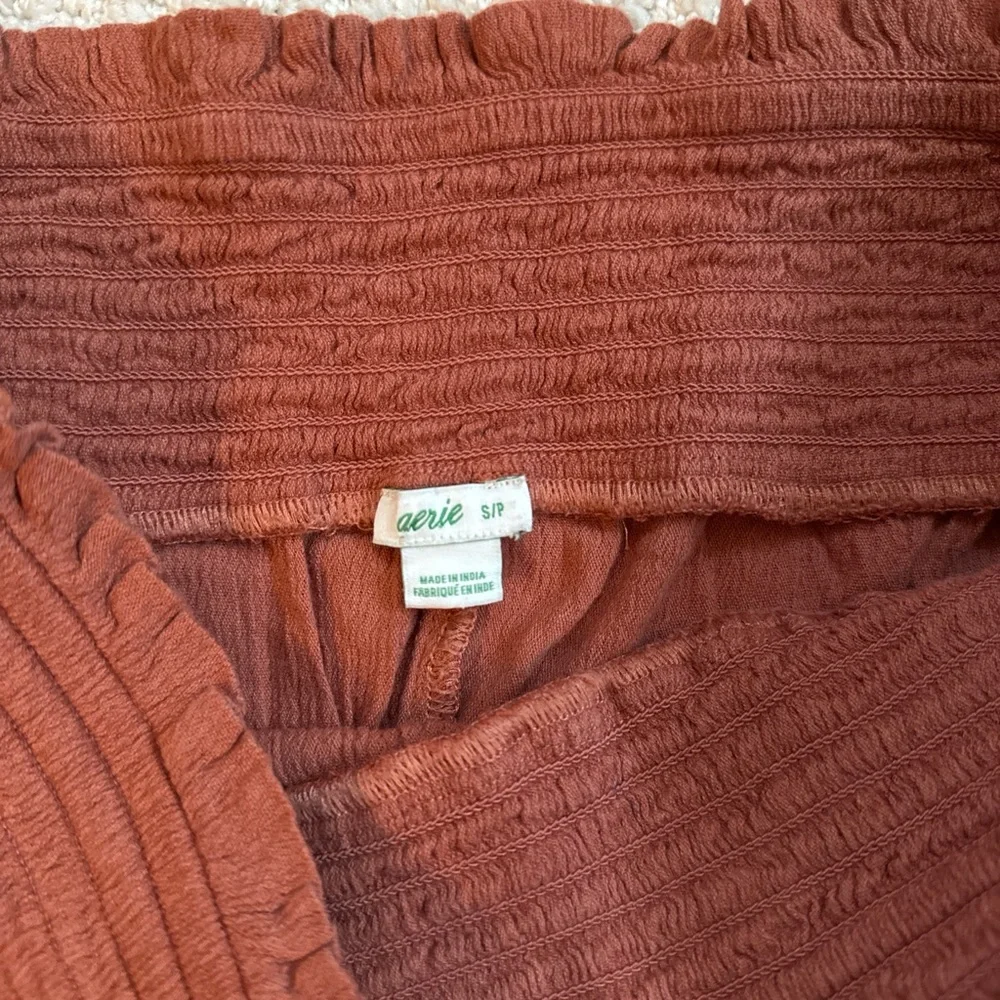 Aerie Rust High-Waisted Joggers